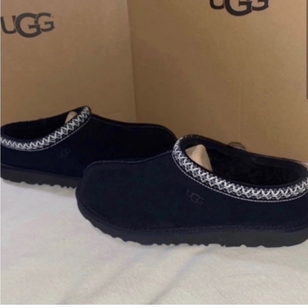 UGG Kids Black Slippers